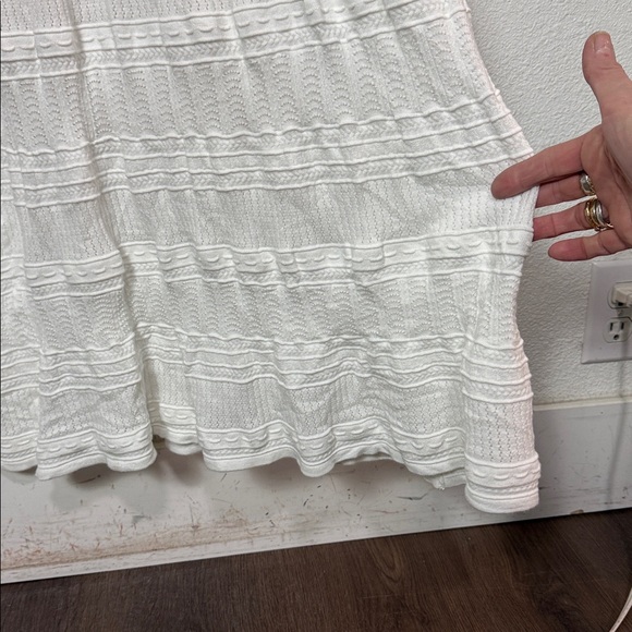 Sezane Isabelle White Crochet Knit Midi Dress Size XS - Picture 5 of 12
